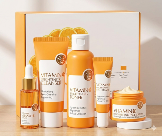 Set Facial Iluminador de Vitamina C (5 Piezas) GRATIS